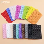 2 Double Side Silicone Pad Mobile Phone Fixture Suction Cup Backed Adhesive Silicone Rubber Sucker Pad Fixed Pad Bangladesh (New)