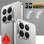2 Clear 3D Curved Back Camera Protectors Cap Xiaomi 15T Pro 15TPro Xiaomi15T Xiaomi15TPro 5G 9H Tempered Glass Lens Film Bangladesh (New)