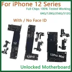 Unlocked iPhone 12 mini 12 pro/12 Pro MAX Motherboard with Face ID Logic Board Clean iCloud Working iphone 12 board Bangladesh (New)