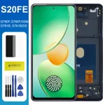S20FE AMOLED Screen Digitizer Assembly with Frame Samsung Galaxy S20 FE G780F G781B LCD Dispaly Touch Screen Replacement Bangladesh (New)