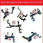 Genuine MuteVolumePower Flex Cable iPhone 4 4S 5 5S 5C SE Volume power switch on/off button flex ribbon replacement parts Bangladesh (New)