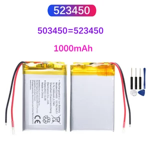 S1962b4af3fa04f92a822d016b45b222ck_300x300 503450/523450 3.7V 1000mAh Polymer Lithium Rechargeable Battery Li ion Battery JST PH2.0 2P GPS Smart Phone DVD MP5 Bangladesh (New) - Image 1