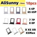 10 Sim Card Tray iPhone 6 6S 7 8 Plus XS Max X XR Sim Nano Adapter Slot Fix Parts Bangladesh (New)