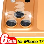 HD Clear Tempered Glass Camera Protectors IPhone 17 ProMax/17 Air/17 Pro Anti scratch High definition Individual Lens Films Bangladesh (New)