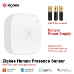 Smart Life ZigBee 24G MmWave Radar Motion Sensor Human Presence Detector Battery Powered Breathing Monitor Home Automation Bangladesh (New)