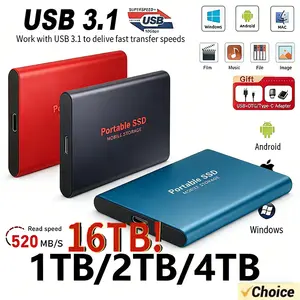 S265e31b22f794bbbbc806fe9c0d5dcd9W_300x300q75 2026 BackShell Original Hard Drive 16TB High Speed External Hard Disk 4TB USB3.1 Portable Massive SSD 2TB Laptop/Mac/PC/Phone Bangladesh (New) - Image 1