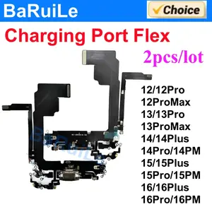 S289ba09fb5d4488b83cac7d836ad7743r_300x300q75 BaRuiLe 2 Charging Port Dock Connector Flex Cable with Microphone iPhone 14 13 12 Pro Max 16 15 Plus USB Charger Repair Bangladesh (New) - Image 1