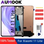 AMOLED Display Xiaomi Mi 11 Lite LCD M2101K9AG M2101K9 Touch Screen Digitizer Assembly Xiaomi Mi 11 Lite 5G LCD Display Bangladesh (New)