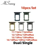 AliSunny 10 SIM Card Tray Holder Slot iPhone 14 13 11 12 Pro Max Single Dual Adapter Nano Replacement Parts Bangladesh (New)