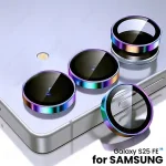 S25FE Aluminum Alloy Ring Camera Protectors Samsung Galaxy S25 FE 5G 9H Glass Rear Metal Lens Cap SamsungS25FE S 25FE 25 FE Bangladesh (New)