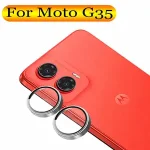 Metal Camera Protector Moto G35 Motorola G35 Camera Glass Lens Film 3D Design cover Protector Bangladesh (New)