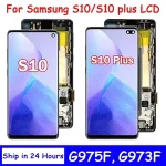 TFT Quality with Frame Samsung S10 Plus S10+ G975F Lcd Display Digital Touch Screen Samsung S10 G973F Screen Replacement Bangladesh (New)