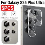 5 1 Camera Lens Film Samsung Galaxy S25 Plus Ultra S25Ultra HD Clear Camera Protector Glass Rear Lens Tempered Glass Film Bangladesh (New)