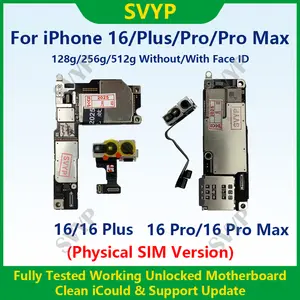 S312d93de77204323b34e99cba95879c8b_300x300q75 Fully Tested 100% Working Motherboard iPhone 16ProMax Mainboard With Face ID Unlocked And Cleaned iCloud Pysical SIM Version Bangladesh (New) - Image 1