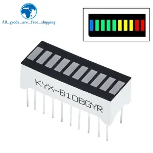 S3419706dfabc4821852b3ad033b7088cB_300x300q75 TZT 1/3/5 10 grid digital segment LED light bar super bright 2 red+3 yellow+4 green+1 blue light flat tube B10BRYGB Bangladesh (New) - Image 1