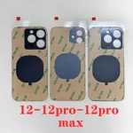 Back Glass Cover Original iPhone 12 Pro Max Panel Battery Cover Replacement Parts Rear Door Housing Glass+3M Tape Bangladesh (New)