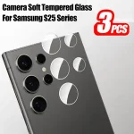 3Set Soft Glass Camera Protector Samsung Galaxy S25 Ultra S26 Plus S25Ultra S26Ultra S 25 FE Edge 5G HD Clear Back Lens Film Bangladesh (New)