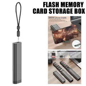 S44e0e71908e5445d83ddec05abf2c2d6F_300x300q75 Aluminum Alloy SD Card Case Shock proof Card Holder Portable Memory Card Box 10SD 27TF 2Nano Cards Storage Box Phone Holder Bangladesh (New) - Image 1