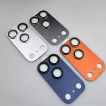 Metal Glass Camera Protector iPhone 17 Pro Max 15 13 14 16 Pro Max Plus 17Air Back Lens Tempered Glass Ring Cover Cap Orange Bangladesh (New)