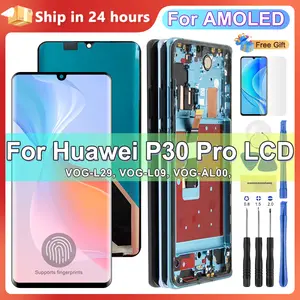 S47d9e005a82343c6a6b8c2d774e341cbX_300x300q75 P30 Pro Display with Fingerprints BackShell AMOLED Huawei P30 Pro VOG L29 VOG L09 Lcd Display Touch Screen Digitizer Replacement Bangladesh (New) - Image 1