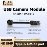 8MP IMX415 USB Camera Module 87degree No Distortion FF 30fps 4K UVC Video Webcam Board FPC Industrial Lightburn Camera Module Bangladesh (New)