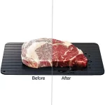 LMETJMA Fast Defrosting Tray Aluminium Alloy Thaw Food Defrosting Tray Frozen Meat Fish Food Tray With Brush Meat Tools KC0044 Bangladesh (New)