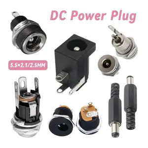 S558299b0f5874735802d878f6887ae64u_300x300q75 10Pairs 3Pin DC Power Supply Socket Panel Mount Plug 5.5X2.1/2.5mm DIY Male Plug DC Power Jack Solder Connector Bangladesh (New) - Image 1