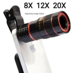 8x 12X 20X Long Focus Mobile Phone Lens 8x Mobile Phone Telescope HD Camera Lens External Zoom Special Lens Camping Watching Bangladesh (New)