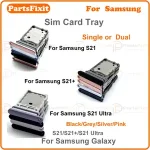 5/50 Dual Card BackShell SIM Card Tray chip slot drawer Holder Adapter Accessories Samsung S21 S21Plus Single Card MIX COLOR Bangladesh (New)