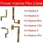 Power Volume Flex Cable Oppo Realme 6 6i 6Pro 7 7i 7Pro 4G 5G Power Volume Side Key Mini Button Flex Ribbon On Off Parts Bangladesh (New)