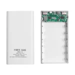 18650 Battery Power Bank Box 5V 2.1A LCD Display 20000MAh Power Board 6X18650 Battery DIY Powerbank Case(White) Bangladesh (New)