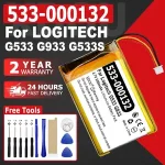Brand BackShell 533 000132 Battery Logitech G533 G933 2500mAh 603450 533 000132 Rechargeable Battery + Free Tools Bangladesh (New)