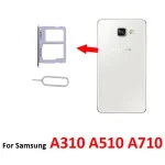 SIM Card Tray Holder Samsung A3 A5 A7 2016 A310 A510 A710 A710F A710FD Phone Housing BackShell Micro SD SIM Card Adapter Slot Bangladesh (New)