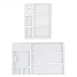 100 Plastic Tattoo Makeup Dentist Mouth Mirror Tweeze Storage Plate Consumable Disposable Dental Instrument Organizer Tray Bangladesh (New)