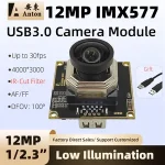 12MP IMX577 USB3.0 Camera Module CMOS Sensor 4K 100Degree AF/FF Autofocus Low Illumination 4000x3000 20fps Webcam UVC Free Drive Bangladesh (New)