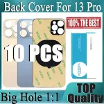 10 2 in 1 Big Hole Rear Battery Back Door Glass iPhone 13 Pro Back Cover Glass iPhone 13 Replacement Part Bangladesh (New)