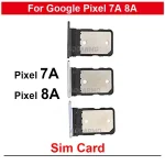 Google Pixel 7A 8A SIM Card Socket Slot Sim Tray Holder Black Obsidian White Blue Repair Replacement Parts Bangladesh (New)