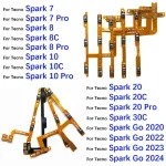 Volume Button Power Switch On Off Button Flex Cable Infinix Tecno Spark 7 8 8C 10 10C 20 20C 30C Pro Go 2020 2022 2023 2024 Bangladesh (New)