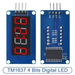 TM1637 4 Bits Digital LED Display Module arduino 7 Segment 0.36Inch Clock RED Anode Tube Four Serial Driver Board Pack Bangladesh (New)