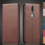 Magnetic attraction Leather Case Nokia 2.4 Holster Flip Cover Card Holder Case Nokia 2.4 Wallet Phone Bags Fundas Coque Bangladesh (New)
