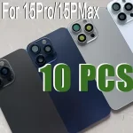 10 Rear Back Glass iPhone 15 Pro Max Pre Installed Plate and Camera Frame Battery Housing 15 Pro Replacement Part Bangladesh (New)