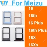 SIM Card Tray Holder Meizu 16 16 Plus 16th Plus 16X 16XS Dual Sim Card Tray Card Slot Adapter Replacement Parts Bangladesh (New)