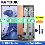6.37AMOLED Display Xiaomi 11T 21081111RGLCD Display Touch Screen Digitizer Xiaomi 11T Pro 2107113SG Display Replacement Bangladesh (New)