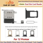 Dual SIM Card Reader Flex Cable iPhone 12 and 12 Pro Max Double SIM Card Tray Slot Holder Adapter Connector Replacement Bangladesh (New)