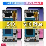 Tested AAA+ TFT samsung s10 screen replacement with frame Touch Panel Digitizer Assembly samsung Galaxy s10 plus display Bangladesh (New)