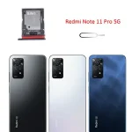Phone SIM SD Card Tray Xiaomi Redmi Note 11 Pro 5G SIM Chip Slot Holder Drawer With SIM Eject Pin Black Blue Bangladesh (New)