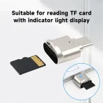 Type C OTG To TF Adapter Micro SD Memory Card Reader Compatible with Laptops Tablets and Smartphones  with chain port Bangladesh (New)