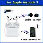 A2647 Replacement Battery Apple Airpods 3 A2564 A2565 Air Pods 3 Rechargeable Batteries Batteria A2793 + Free Tools Bangladesh (New)