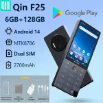 Qin F25 MTK8786 Not Unlock Google Play Android 14 Dual SIM Cards 6GB+128GB 2700mAh WIFI Bluetooth Touch 3.54Inch Screen Bangladesh (New)