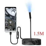 7.0MM TYPE C Endoscope Camera IP67 Waterproof 6 LEDs Adjustable USB Android Flexible Inspection Borescope Cameras Phone PC Bangladesh (New)